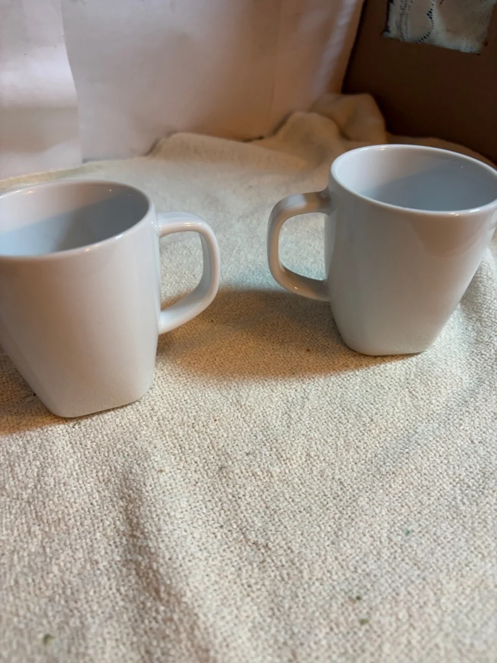 VINTAGE IKEA 365+ Susan Pryke White Coffee Mugs (Set of 2)